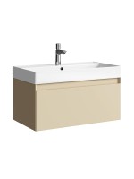 Тумба с раковиной Aqwella 5 stars Geometria 80 подвесная, 1 ящик, морская дюна