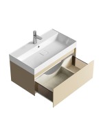 Тумба с раковиной Aqwella 5 stars Geometria 80 подвесная, 1 ящик, морская дюна