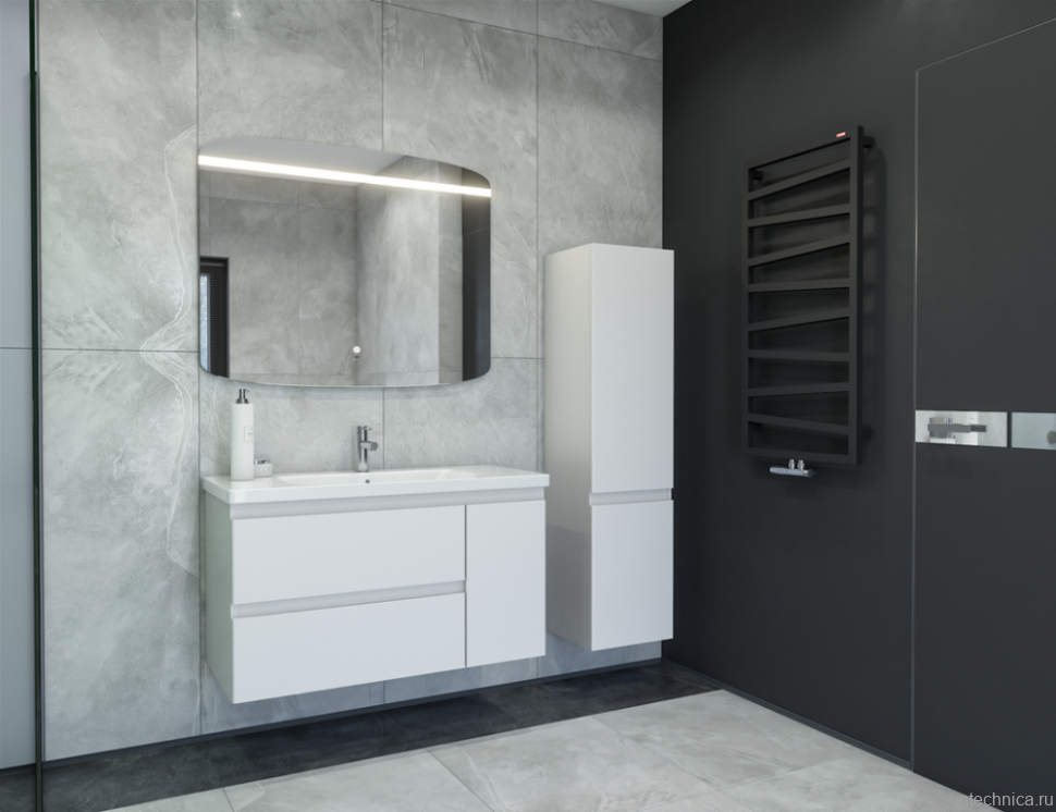 Мебель для ванной комнаты Caprigo Forte 100 R белая