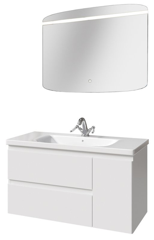 Мебель для ванной комнаты Caprigo Forte 100 R белая