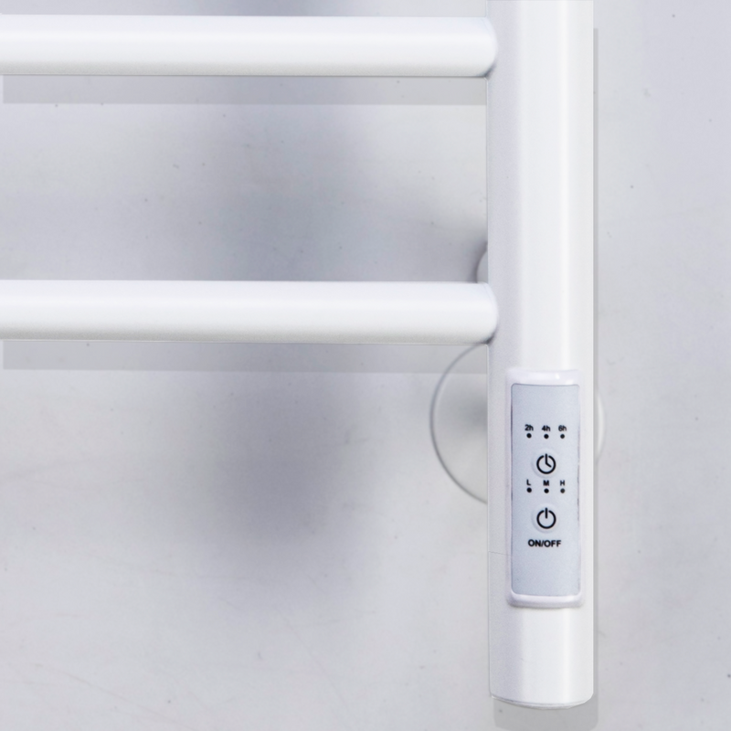 Полотенцесушитель электрический Comfysan Luce EC-10 100x55 см, подключение справа, слева, матовый белый, лесенка, из стали