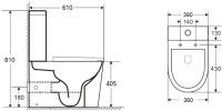 Унитаз-компакт напольный BOND Oval F03-00 безободковый, c микролифтом