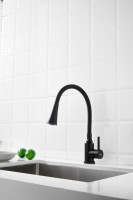 Смеситель для кухни BELZ B810 B74810-7 с гибким изливом, черный