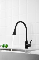 Смеситель для кухни BELZ B810 B74810-7 с гибким изливом, черный