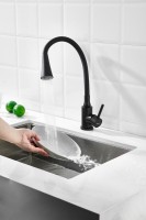 Смеситель для кухни BELZ B810 B74810-7 с гибким изливом, черный
