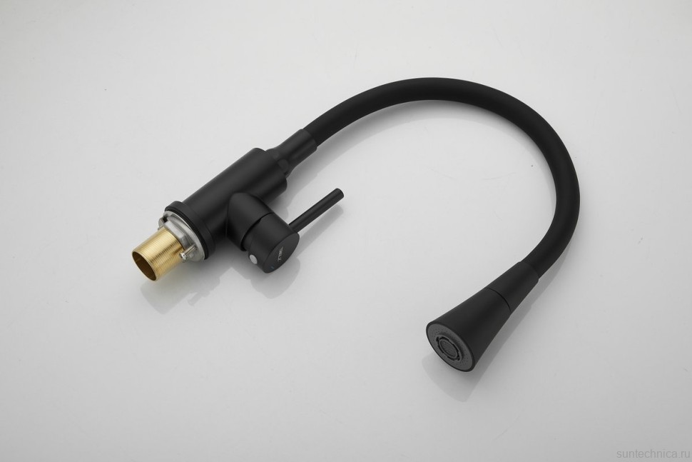 Смеситель для кухни BELZ B810 B74810-7 с гибким изливом, черный
