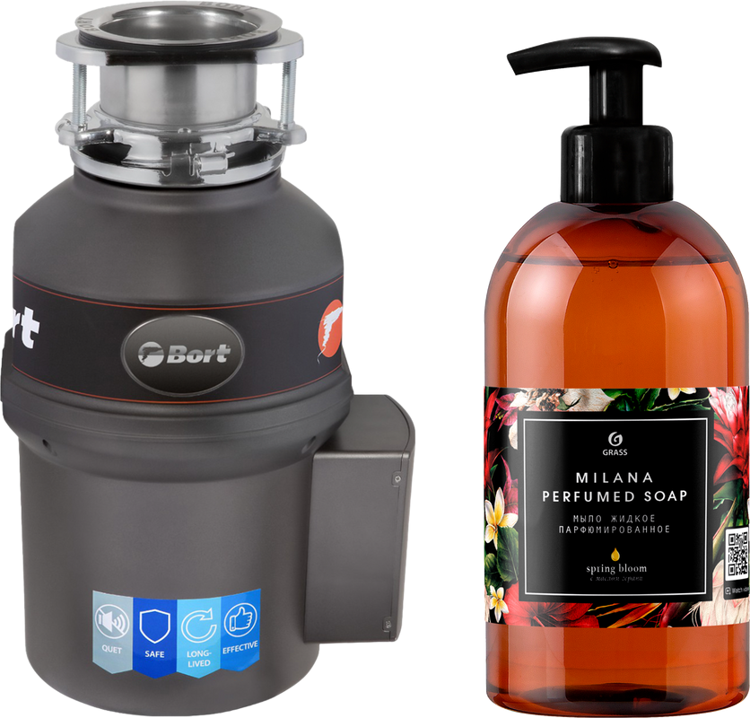Измельчитель отходов Bort Titan Extra + жидкое мыло