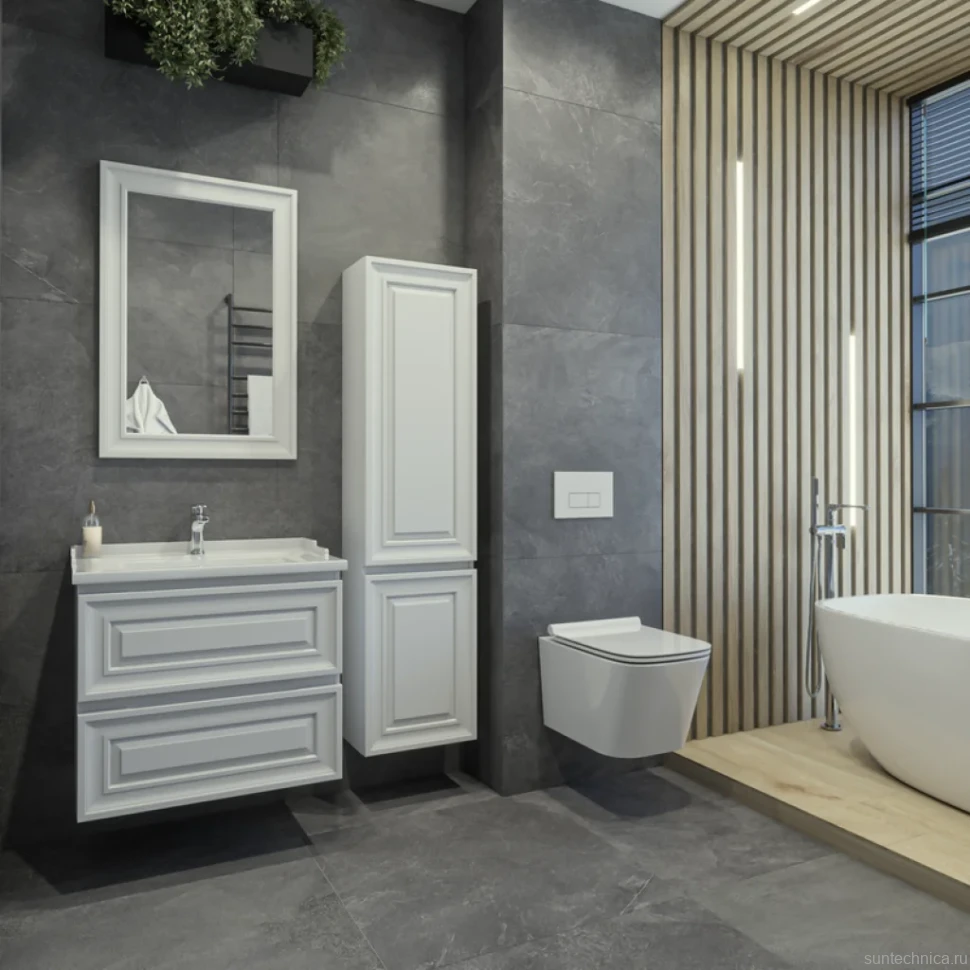 Зеркало Caprigo Ponza 60 белое