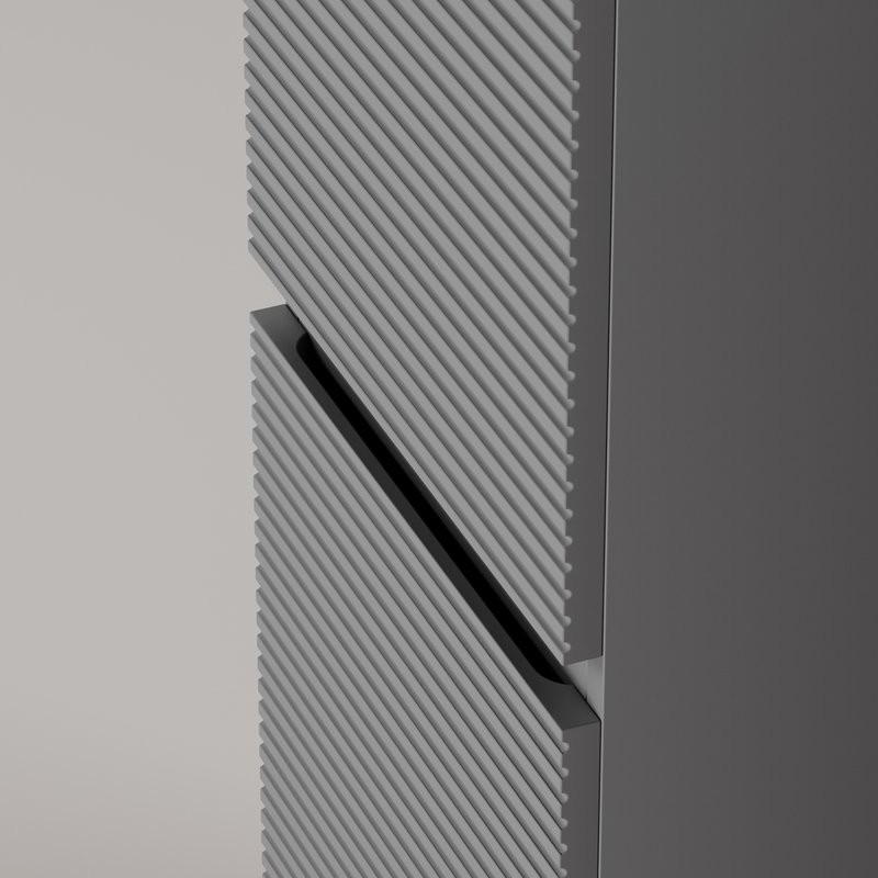 Шкаф пенал для ванной Sancos Folk 35 универсальный, ergraut soft