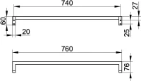 Полотенцедержатель Keuco Edition 90 19101010800 76 см Полотенцедержатель Keuco Edition 90 19101010800 76 см