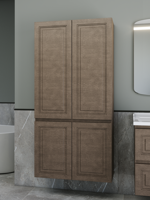 Шкаф-пенал для ванной Caprigo Wales 80 шоколадный орех