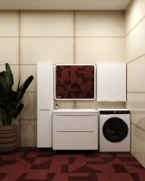 Мебель для ванной комнаты Style Line Бергамо Мини 90 Люкс Plus напольная, антискрейтч белая