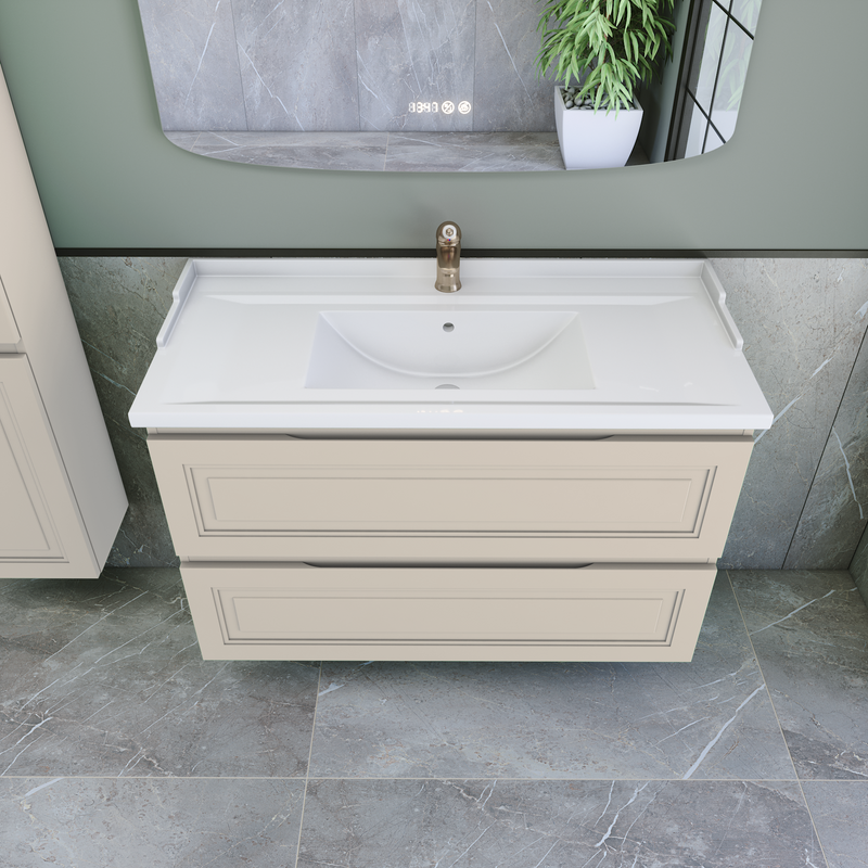 Тумба с раковиной Caprigo Wales 100 беж лайт