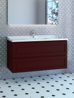 Тумба с раковиной Caprigo Wales Смальти 120 бордовая