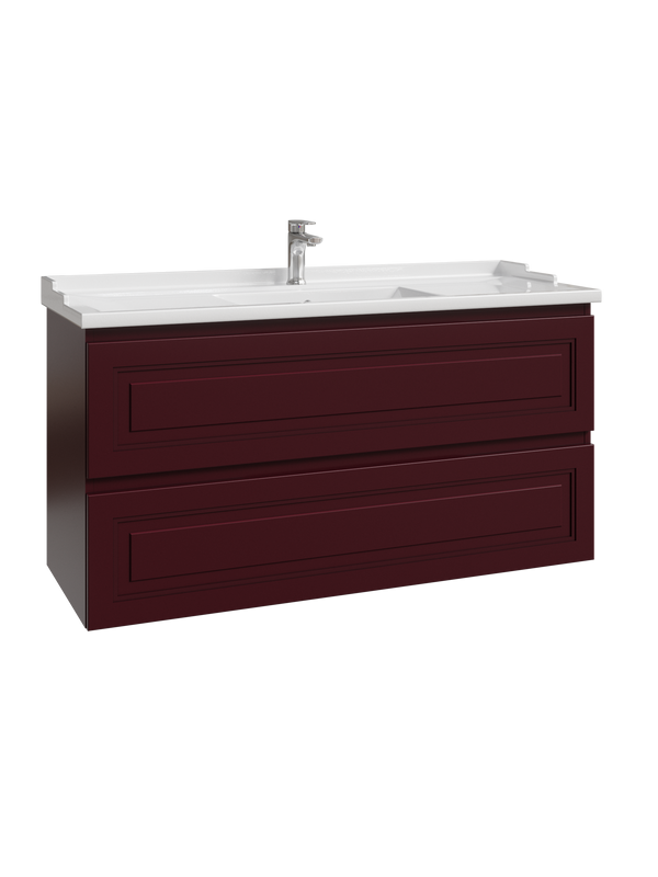 Тумба с раковиной Caprigo Wales Смальти 120 бордовая