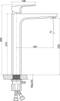 Смеситель для раковины Cersanit Wisla 63059 хром