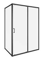 Душевой уголок Orange E23 14090TB 140х90 см, стекло прозрачное, профиль черный матовый