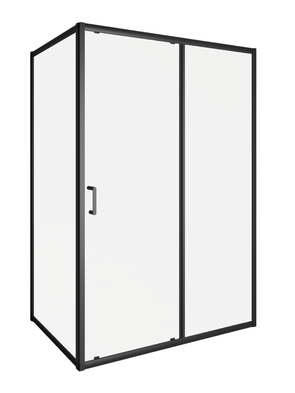 Душевой уголок Orange E23 14090TB 140х90 см, стекло прозрачное, профиль черный матовый