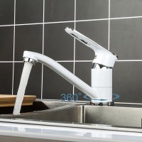 Смеситель для кухни Frap H49 F4549 белый, хром
