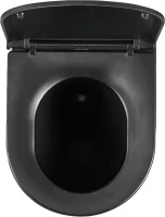 Унитаз подвесной Lemark Glazer 9612004 безободковый, с микролифтом, матовый черный