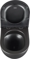 Унитаз подвесной Lemark Glazer 9612004 безободковый, с микролифтом, матовый черный