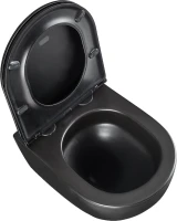 Унитаз подвесной Lemark Glazer 9612004 безободковый, с микролифтом, матовый черный