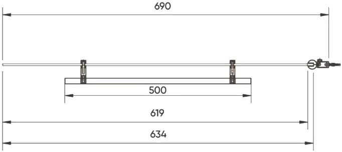 Шторка на ванну Veconi Palau PL79B-70-01-C4 70 см, профиль черный