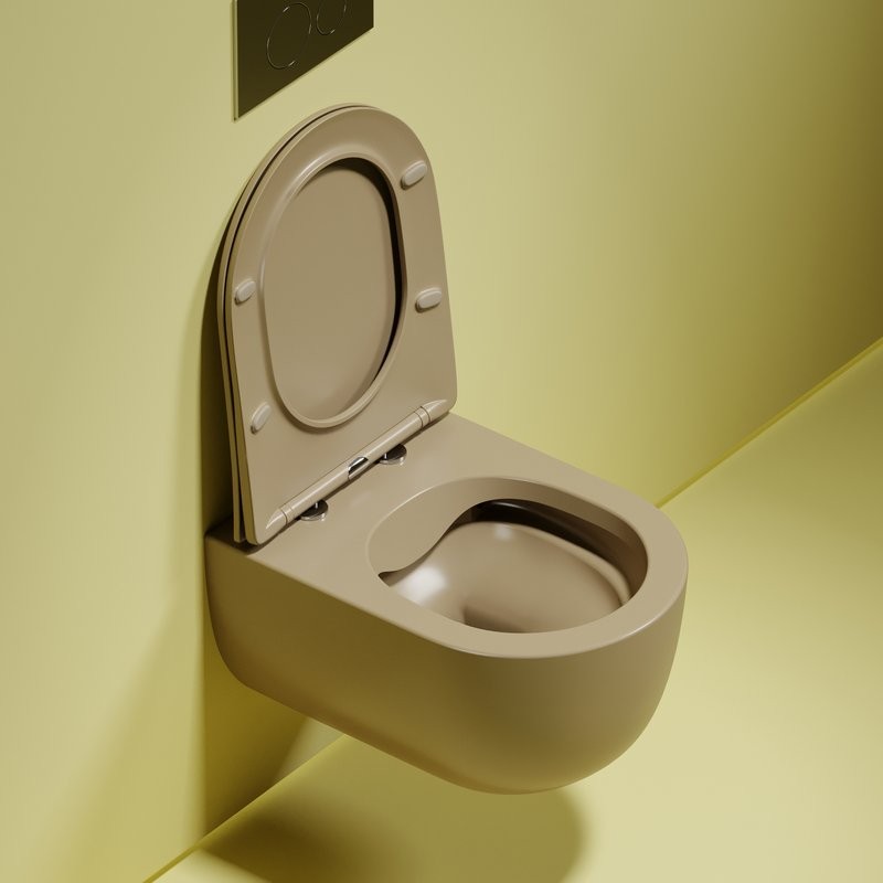 Унитаз подвесной Ceramicanova Modena Rimless CN6063MC капучино матовый