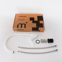Комплект Мойка Omoikiri Yamakawa 45-U/I белая + Смеситель Milardo Rora RORWT0JM05 белый