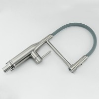 Смеситель для кухни Gappo G4398-55 с гибким изливом, сатин