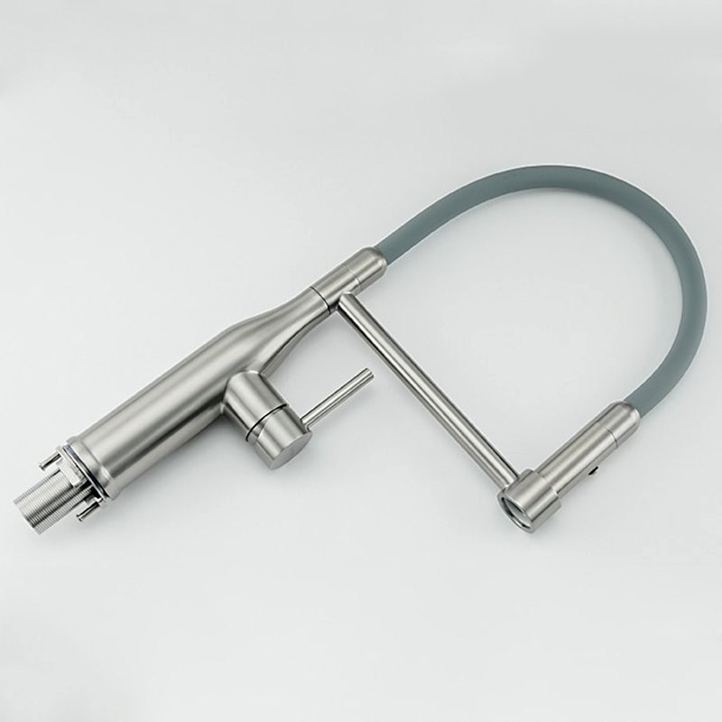 Смеситель для кухни Gappo G4398-55 с гибким изливом, сатин