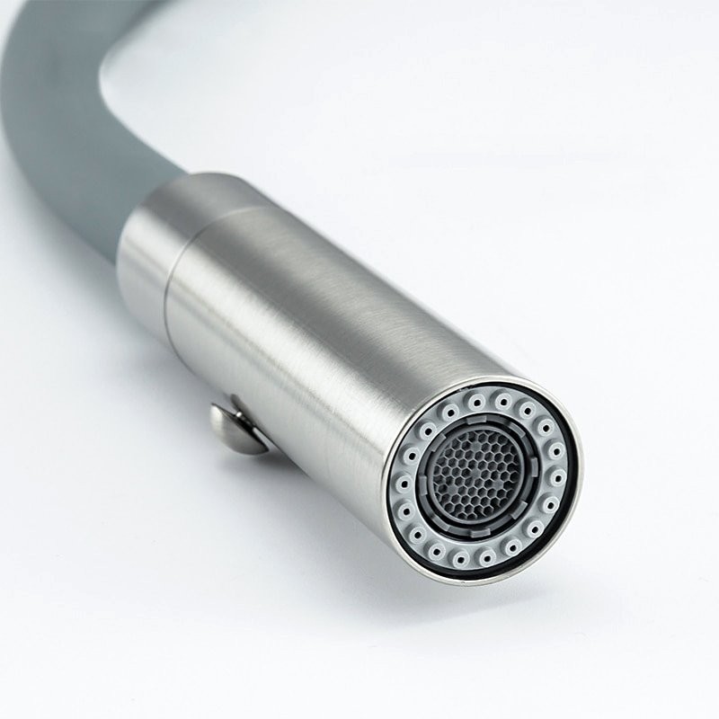 Смеситель для кухни Gappo G4398-55 с гибким изливом, сатин
