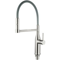 Смеситель для кухни Gappo G4398-55 с гибким изливом, сатин