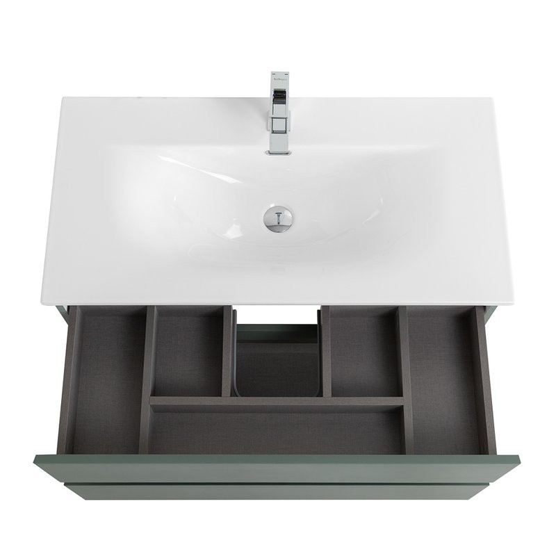 Тумба под раковину без столешницы BelBagno Kraft 90 подвесная, матовая еловая