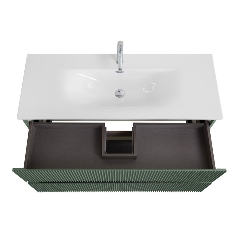 Тумба с раковиной BelBagno Uno 120 подвесная, 2 ящика, матовая еловая