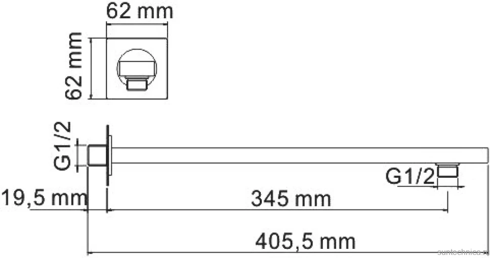 Кронштейн для верхнего душа Wasserkraft A090