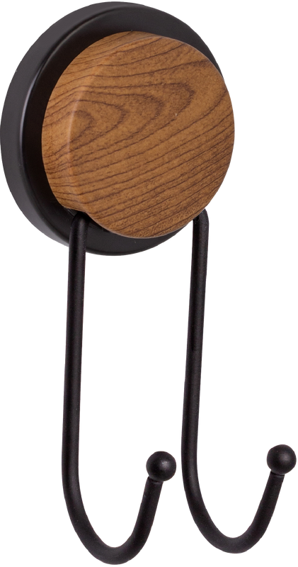 Крючок Fixsen Magic Wood FX-46005A двойной, черный