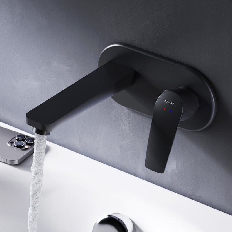 Смеситель для раковины AM.PM Gem F90A72222 С ВНУТРЕННЕЙ ЧАСТЬЮ, черный