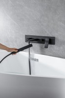 Встраиваемый смеситель для душа и ванны Allen Brau Infinity 5.21007-31 С ВНУТРЕННЕЙ ЧАСТЬЮ, чёрный матовый