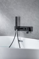 Встраиваемый смеситель для душа и ванны Allen Brau Infinity 5.21007-31 С ВНУТРЕННЕЙ ЧАСТЬЮ, чёрный матовый