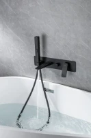 Встраиваемый смеситель для душа и ванны Allen Brau Infinity 5.21007-31 С ВНУТРЕННЕЙ ЧАСТЬЮ, чёрный матовый