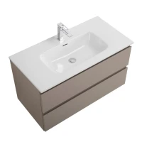 Мебель для ванной комнаты BelBagno Kraft 80 подвесная, матовая бежевая, раковина bb800etl