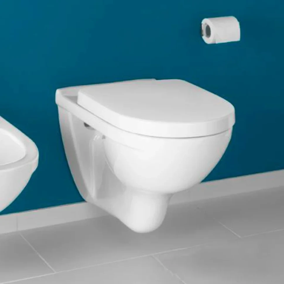 Комплект Унитаз подвесной Villeroy & Boch O.Novo 5660HR01 alpin, безободковый + Кнопка Viconnect 9224 9061 хром + Инсталляция 9224 6100