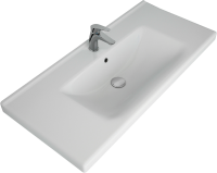 Тумба с раковиной Lemark Combi 100 белая глянцевая