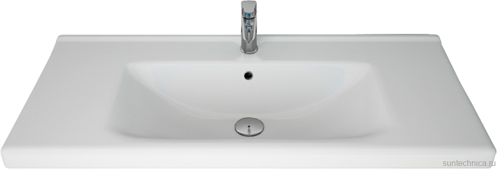 Тумба с раковиной Lemark Combi 100 белая глянцевая