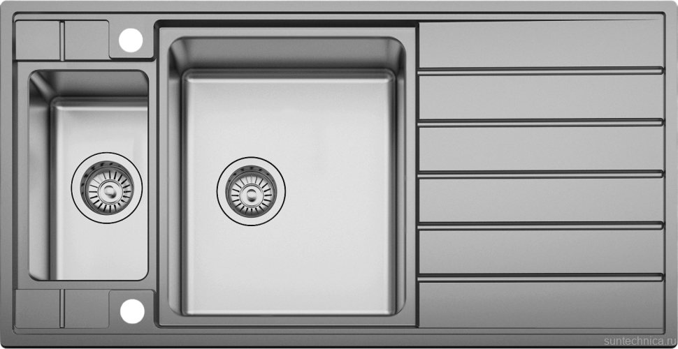Мойка кухонная Seaman Eco Roma SMR-9750B2 с клапан-автоматом