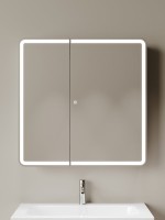 Зеркало-шкаф Sancos Diva DIV800 80, с подсветкой, белый