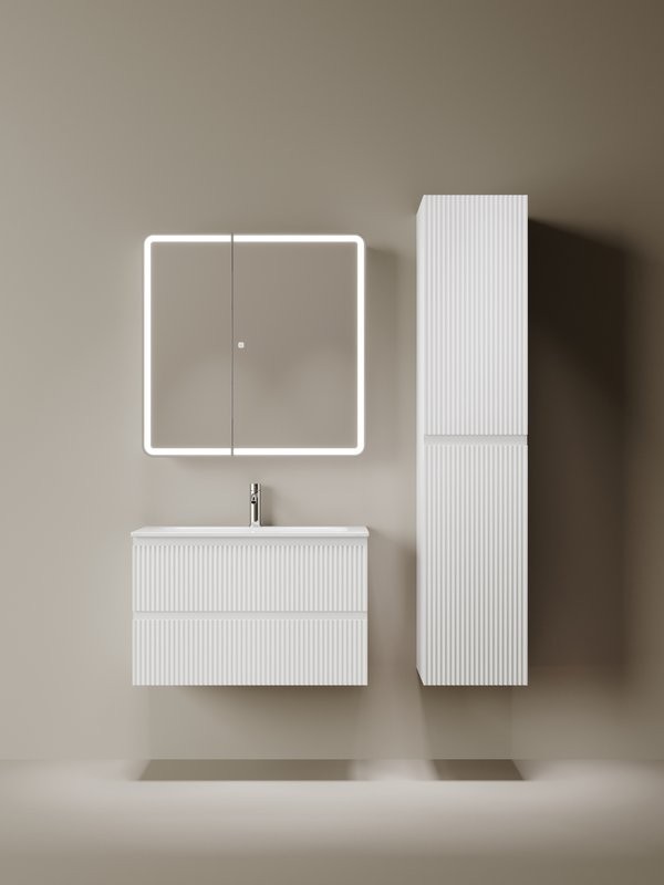 Зеркало-шкаф Sancos Diva DIV800 80, с подсветкой, белый