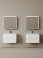 Зеркало-шкаф Sancos Diva DIV800 80, с подсветкой, белый