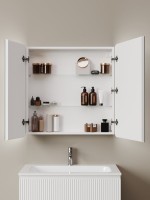 Зеркало-шкаф Sancos Diva DIV800 80, с подсветкой, белый